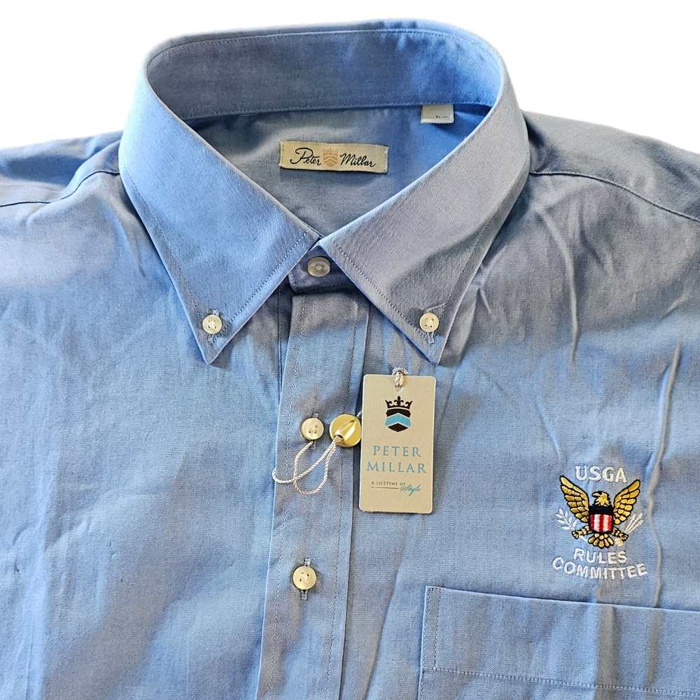 Peter Millar Blue Casual Button Down Shirt